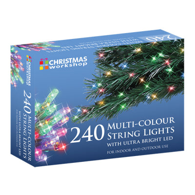 Colour string Christmas tree lights available in Cirencester, Gloucestershire for collection or delivery