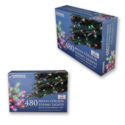 Colour string Christmas tree lights available in Cirencester, Gloucestershire for collection or delivery