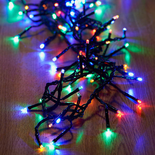 Clustered white LED Christmas tree lights with control panel and multiple settings available in Cirencester, Gloucestershire. LED are A** energy efficient Christmas lights