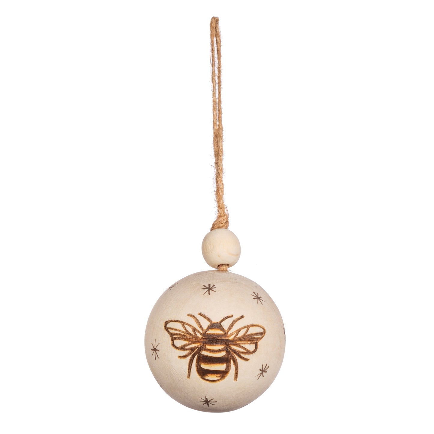 Wooden Bee Christmas Tree Baubles