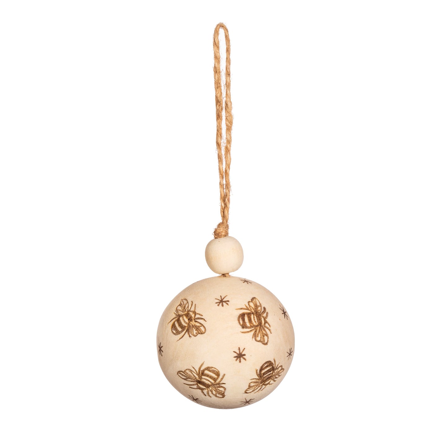 Wooden Bee Christmas Tree Baubles