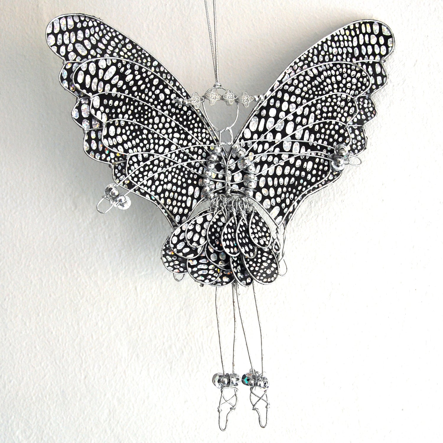 Black Iridescent Fairy Christmas Decoration