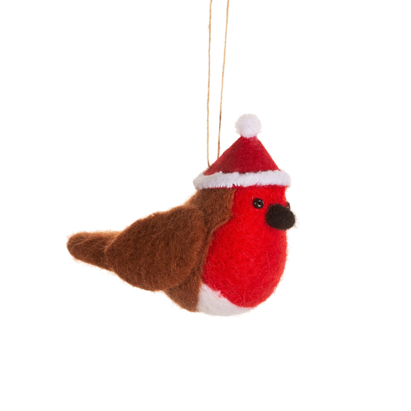 Festive Felt Robin Hanging Christmas Tree Decoration