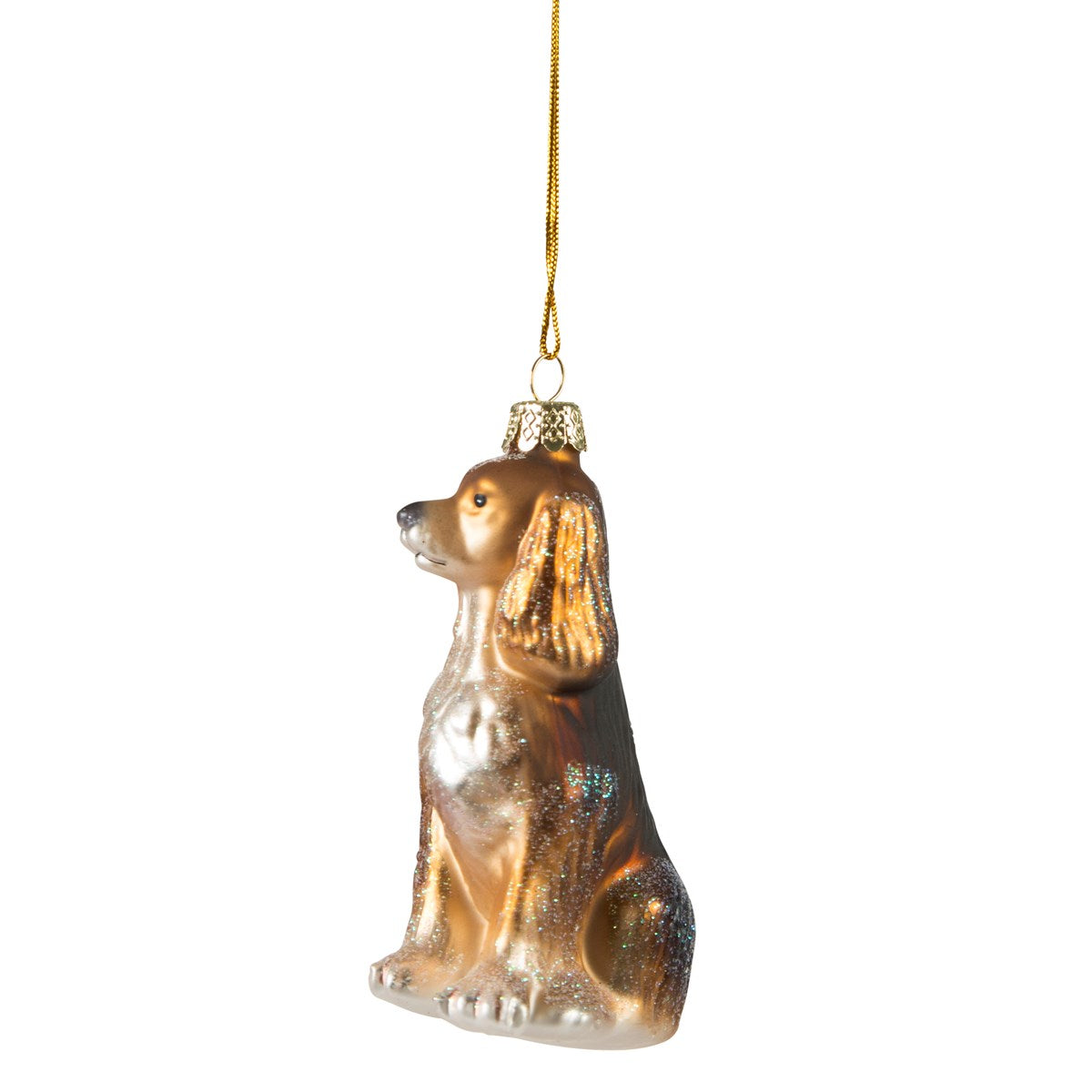 Glittery Spaniel Dog Tree Decoration