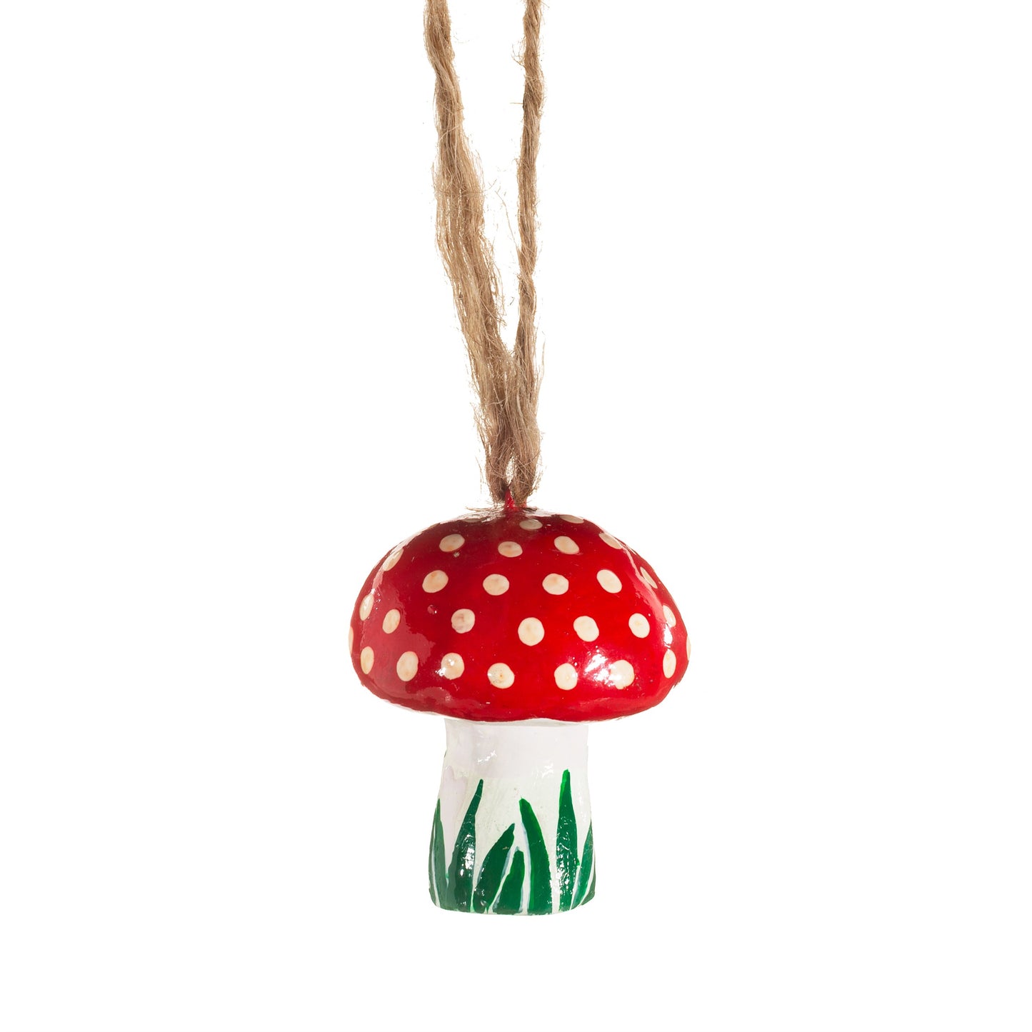 Mushroom Papier-mâché Christmas Tree Decoration