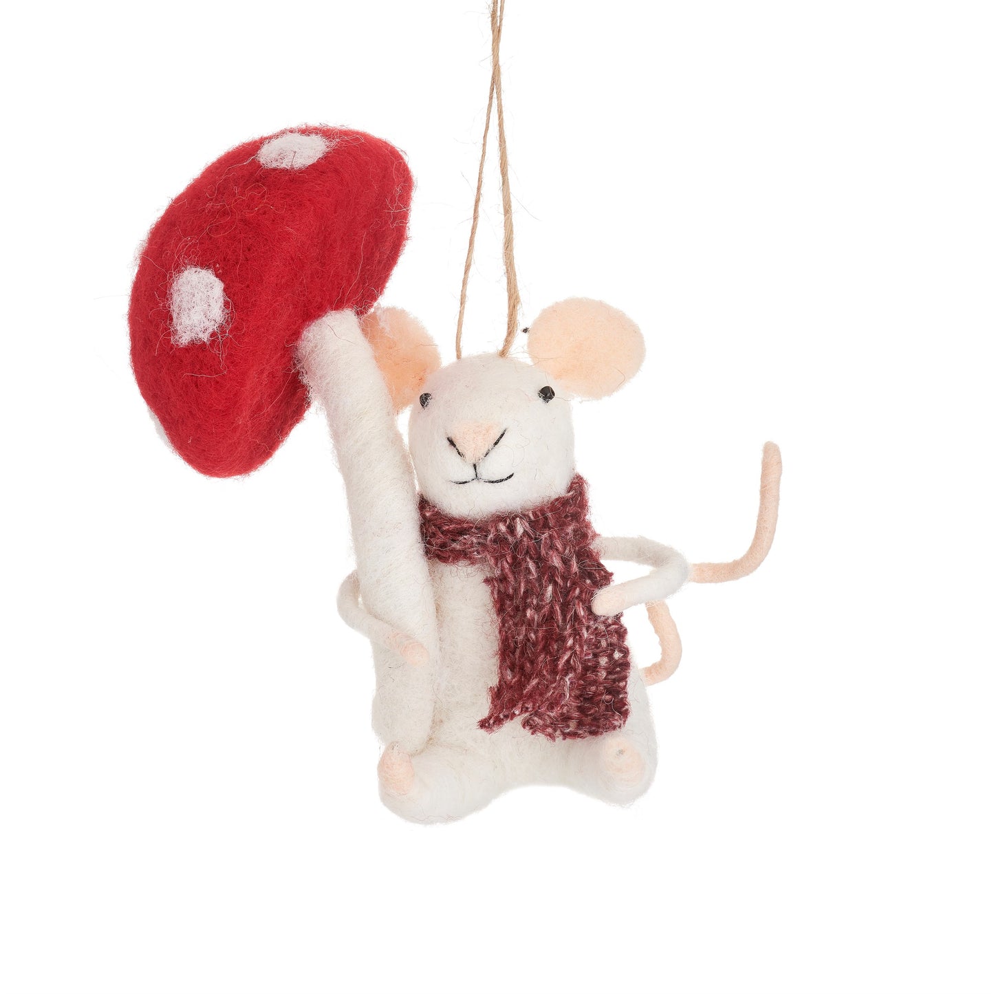 Woodland Felt Mouse Christmas Tree Decoration