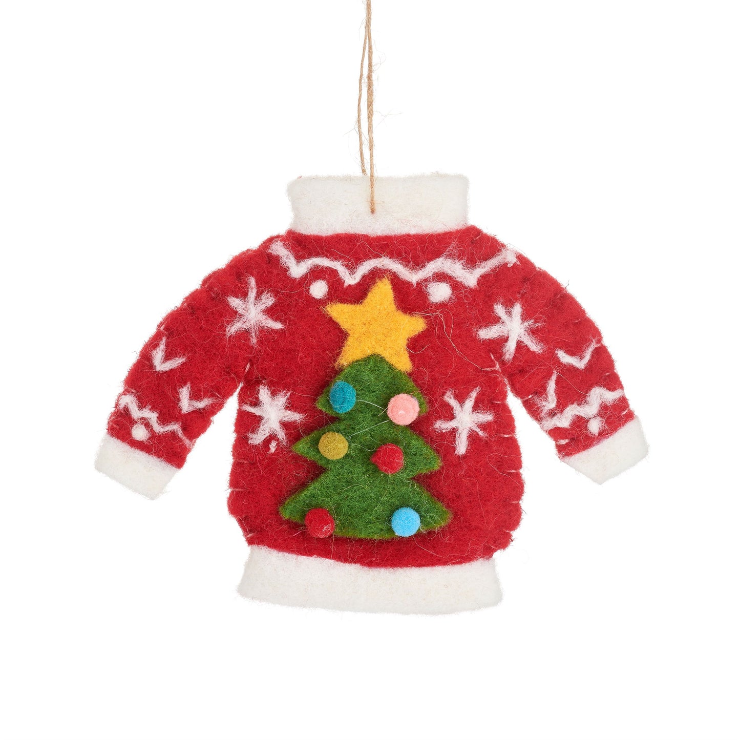 Red Christmas Jumper Felt Christmas Tree Decoration