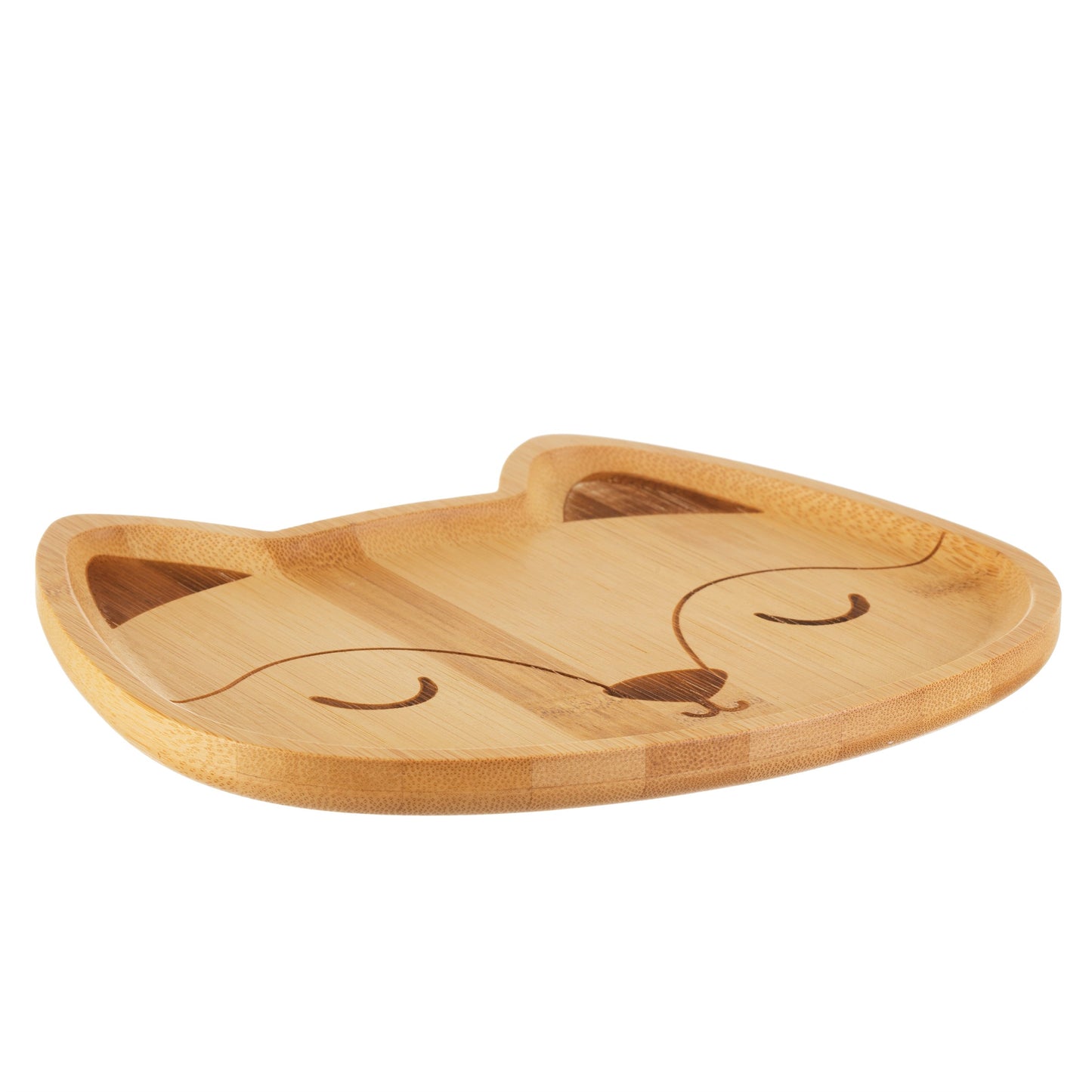 A planet-friendly everyday reusable, this gorgeous bamboo plate features a cute woodland fox design.
