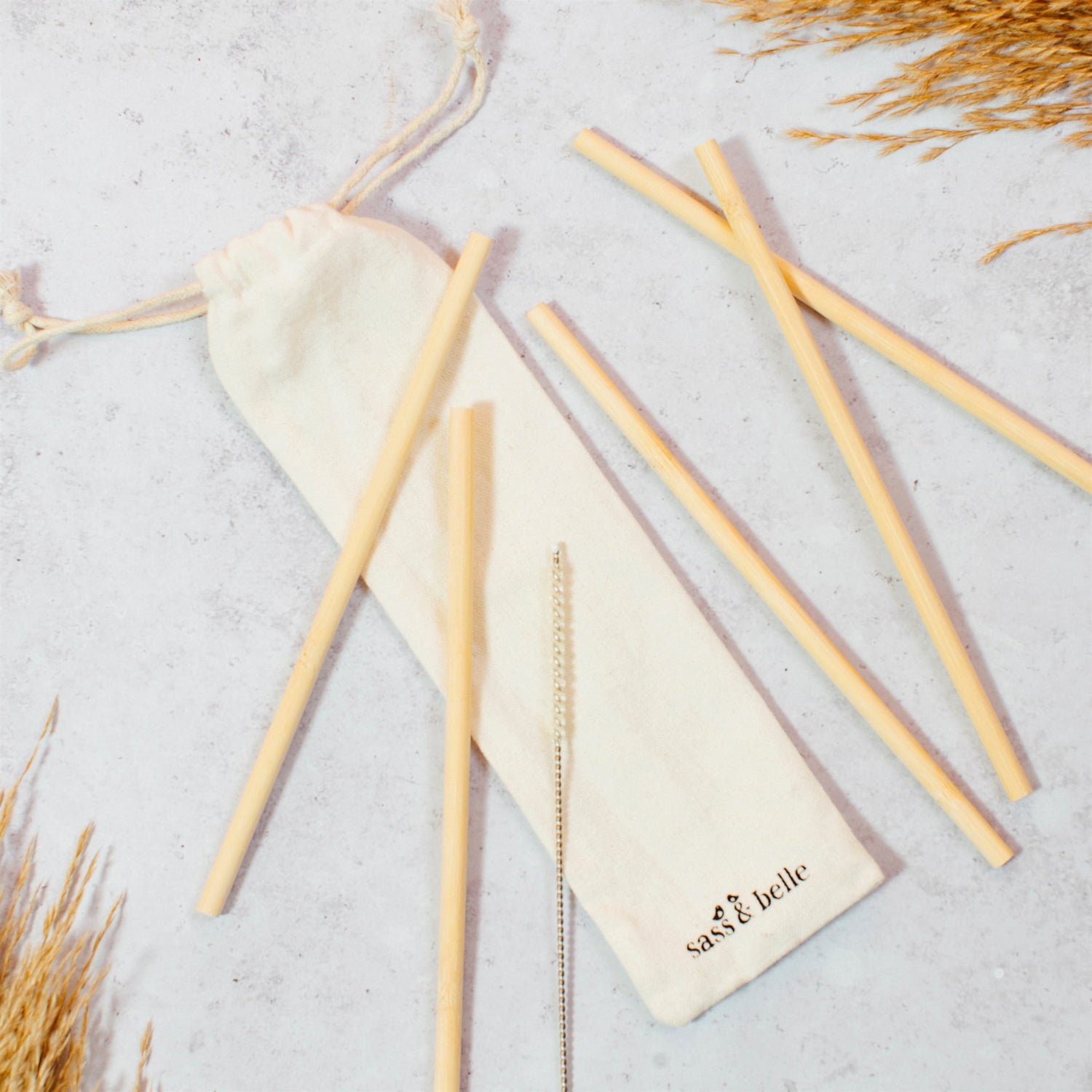 Wave goodbye to plastic with this lovely bamboo straw set.