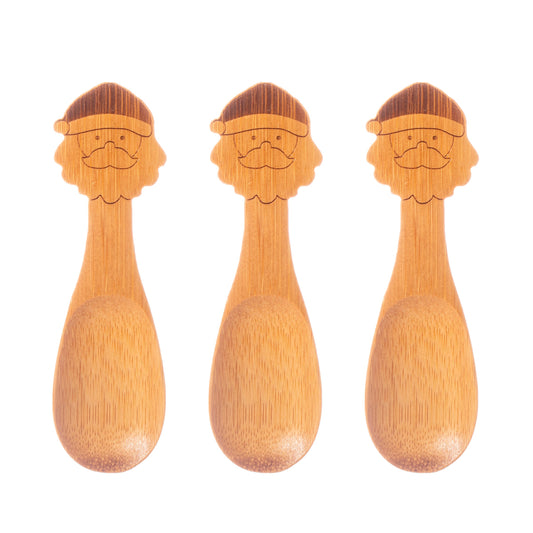 Santa Bamboo Spoons Set of 3