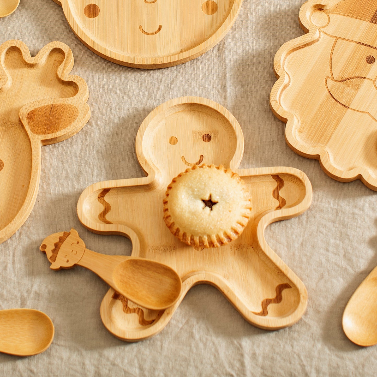 Gingerbread Person Bamboo Plate