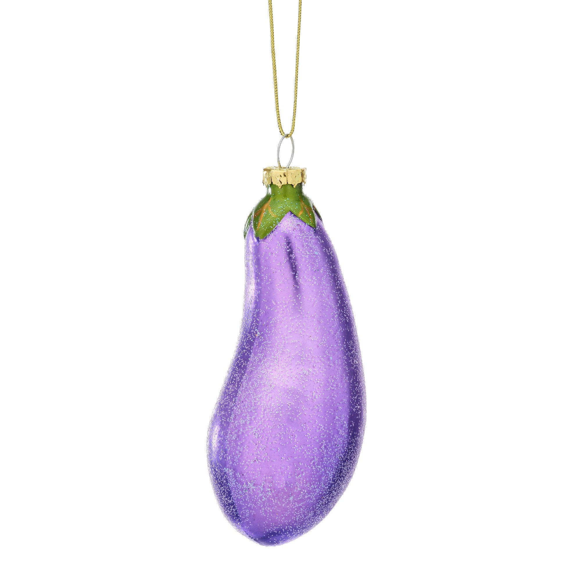 Aubergine/Eggplant Glass Christmas Tree Decoration