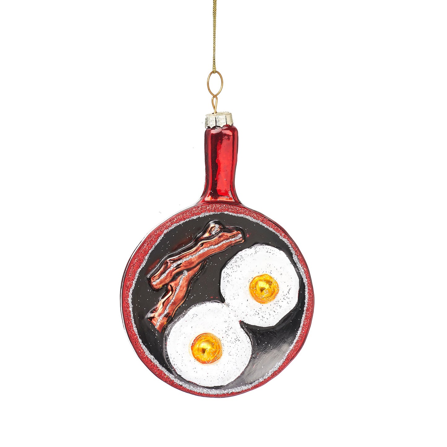 Xmas Fry Up Glass Christmas Tree Decoration