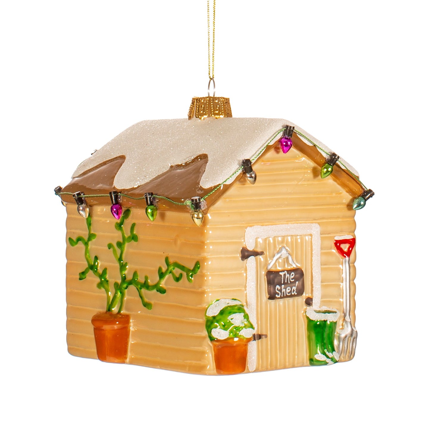 Garden Shed Glass Christmas Tree Decorations  (2 Sizes)