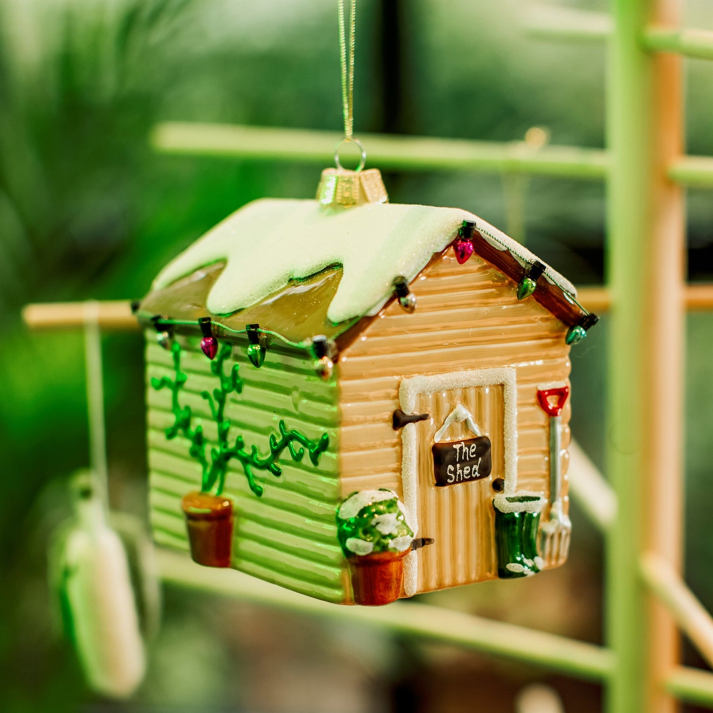 Garden Shed Glass Christmas Tree Decorations  (2 Sizes)