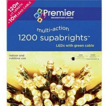 120 metres of 1200 LED Warm White String Lights