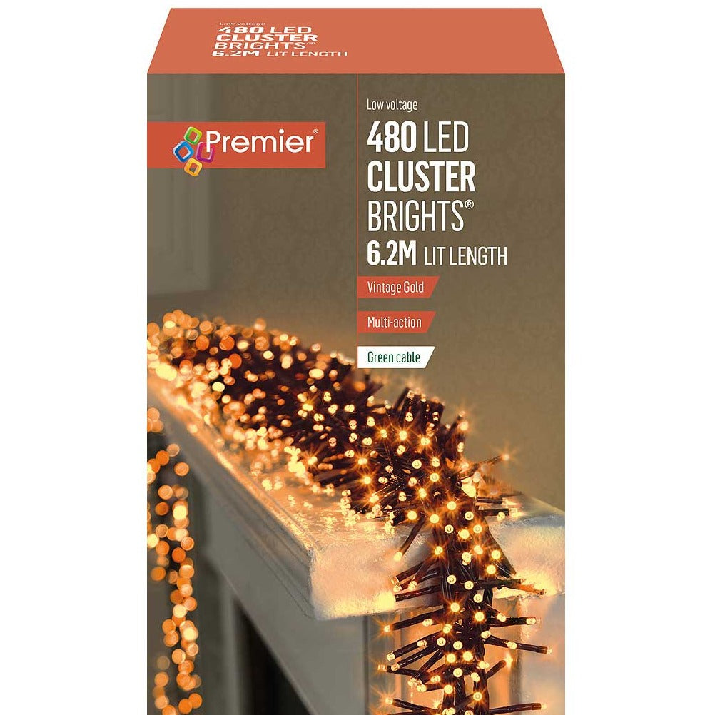 480 Vintage Gold LED Cluster Indoor & Outdoor Lights