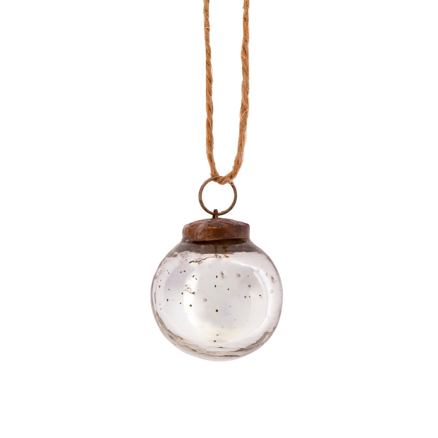 Silver Vintage Glass Christmas Tree Bauble (Small or Large)