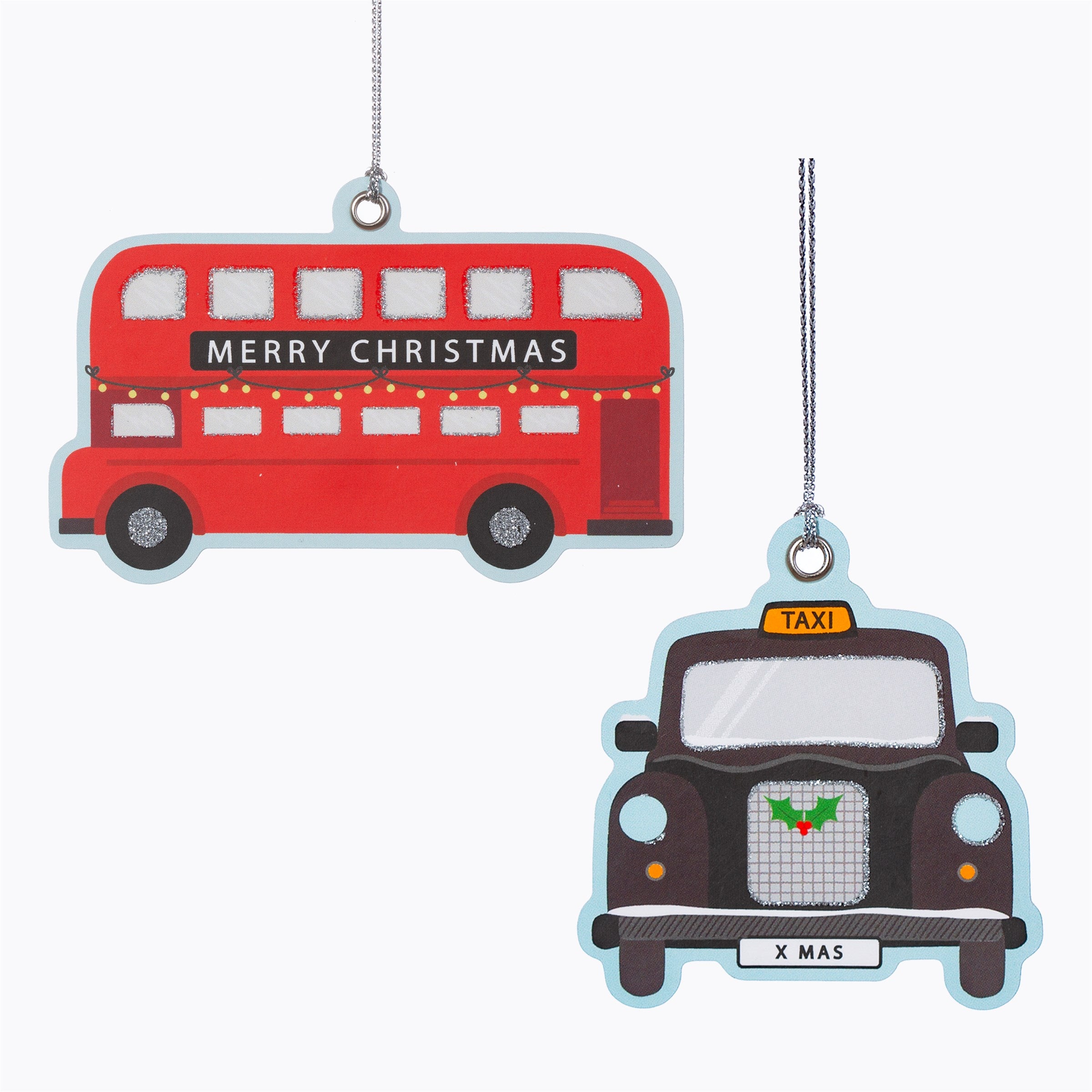 Pack of 12 London Transport Christmas Gift Tags Cirencester Christmas