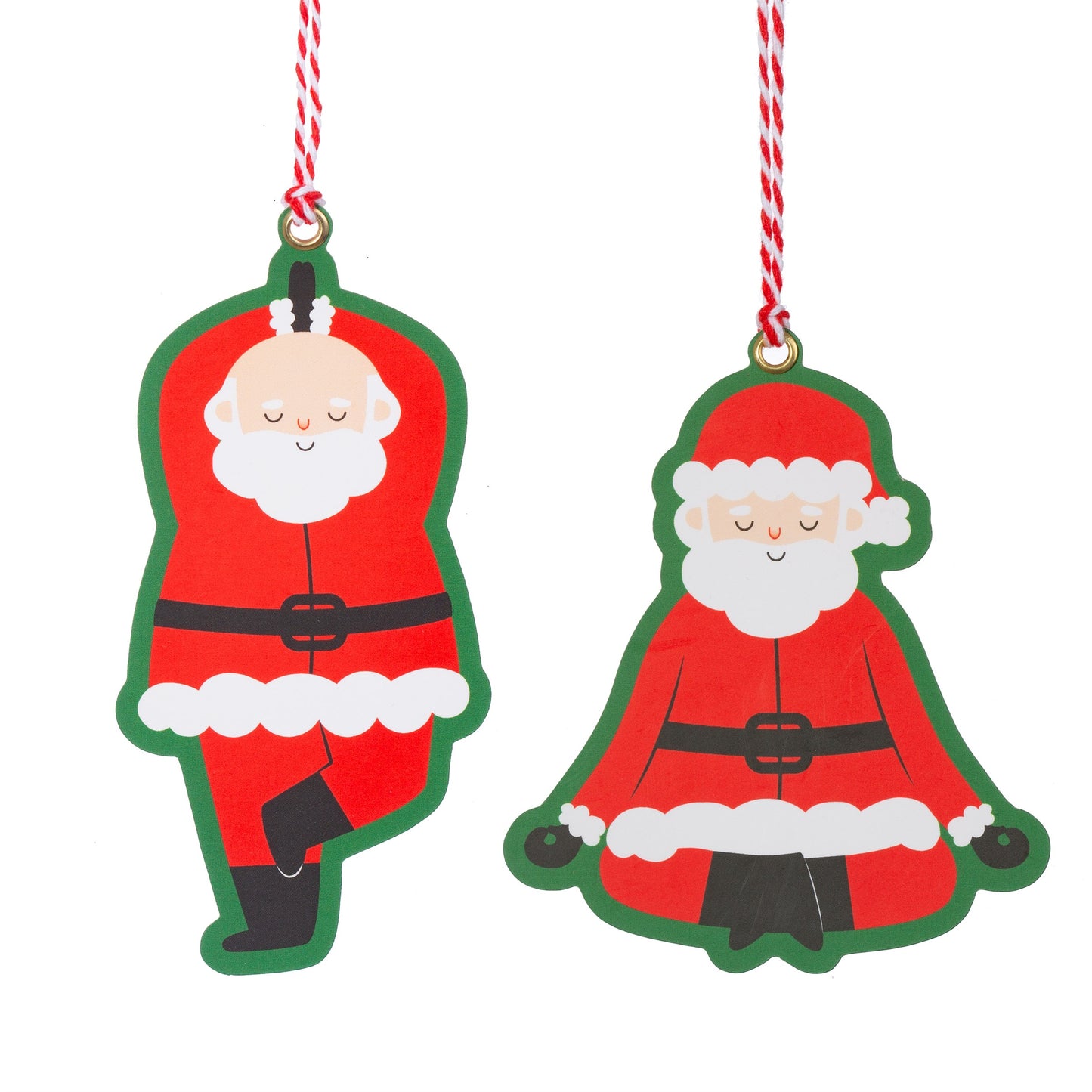 Yoga Father Christmas Gift Tags