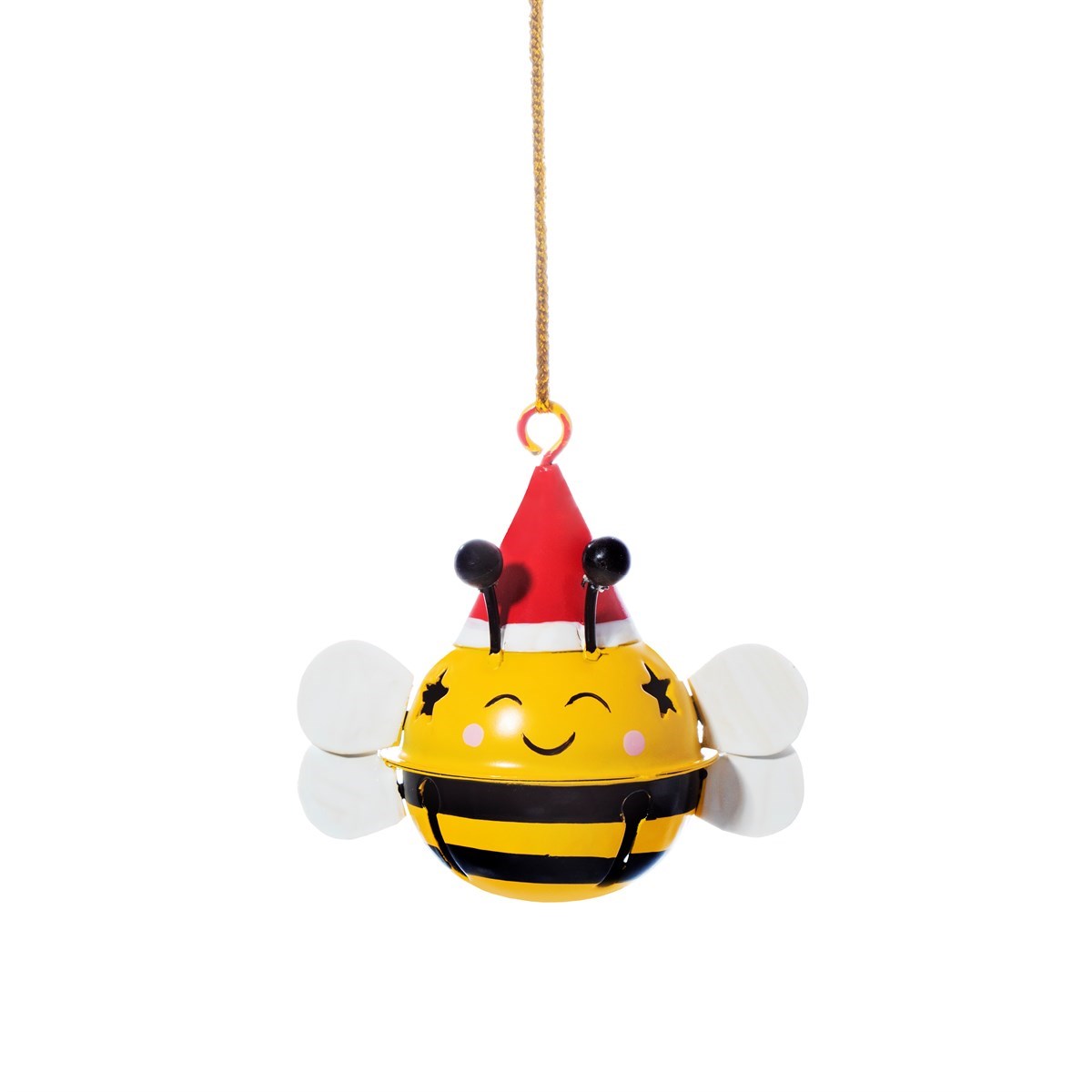 Festive Bee Bell Christmas Tree Decoration