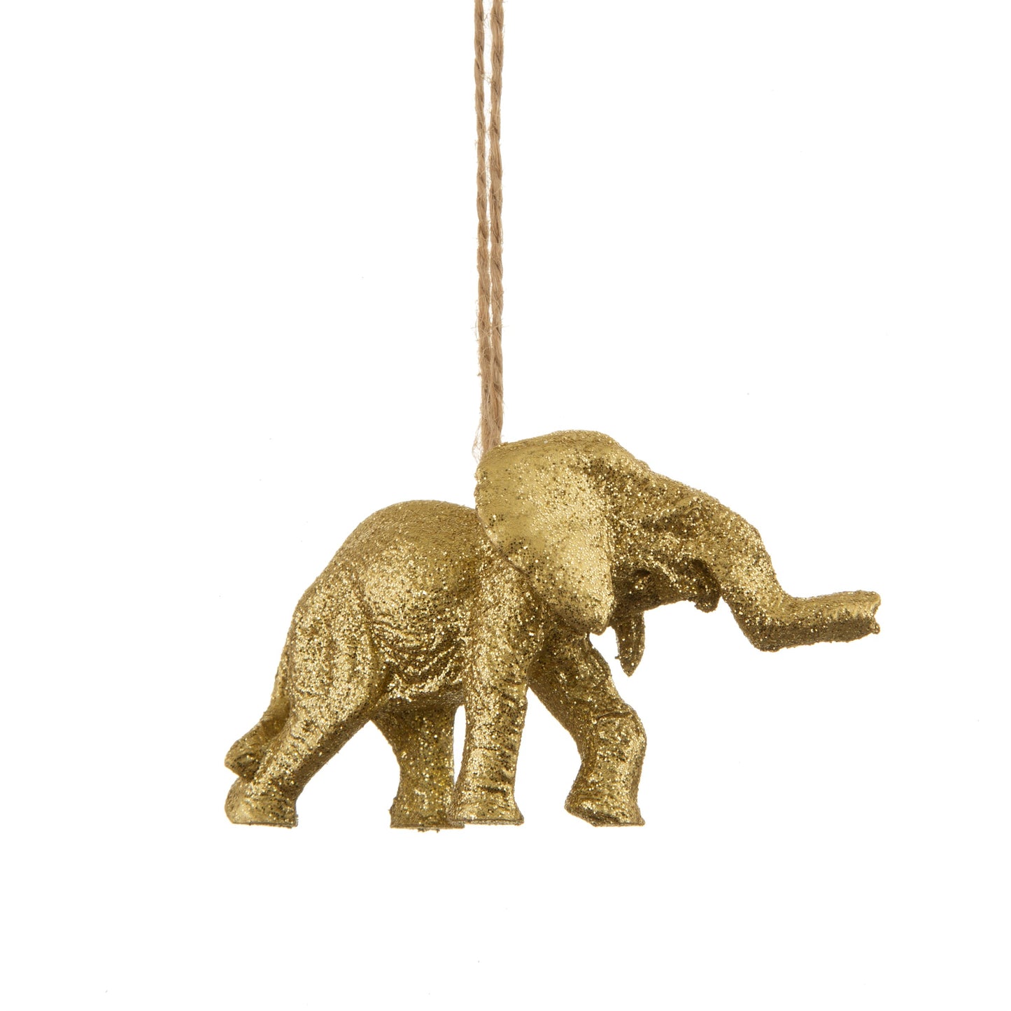 Gold Elephant Christmas Tree Decoration