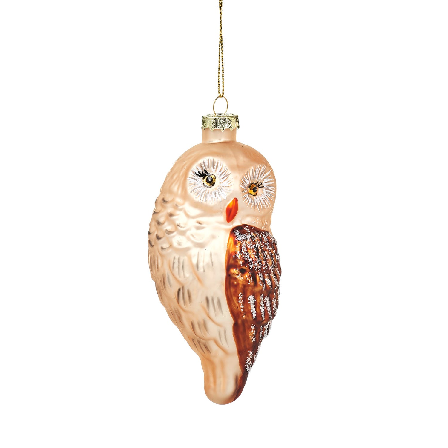 This pretty woodland owl glass Christmas decoration with glitter detail, will definitely add something special to your tree this festive season! How about creating a magical woodland theme this year?