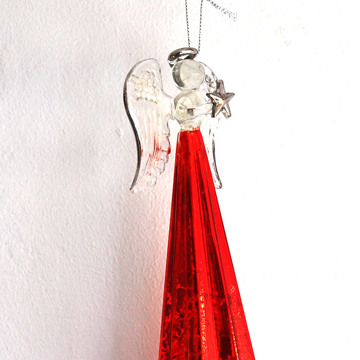 Antique red glass Angel decoration