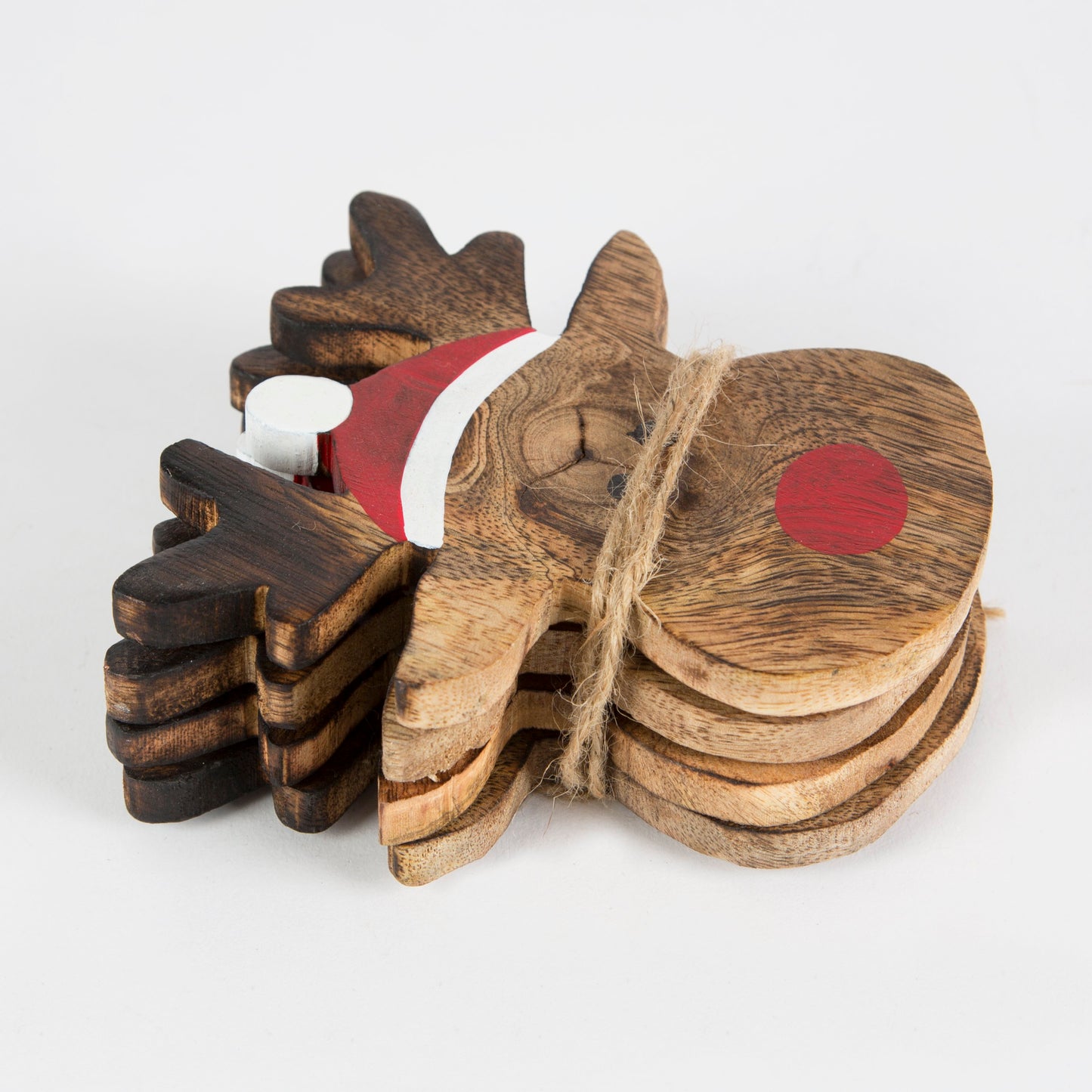 Rudolph the Reindeer Wooden Coasters (Set of 4)