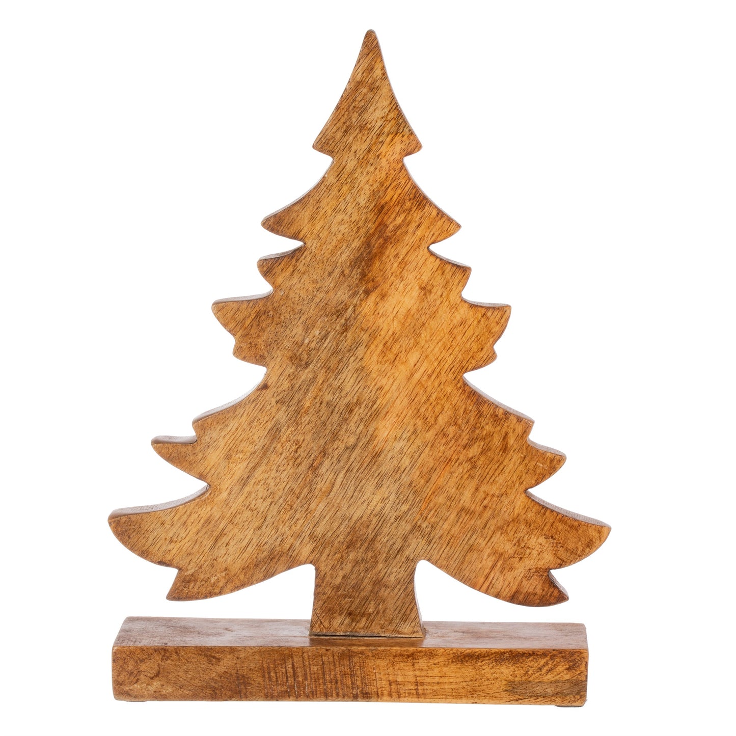 Natural Wood Standing Christmas Tree Decoration