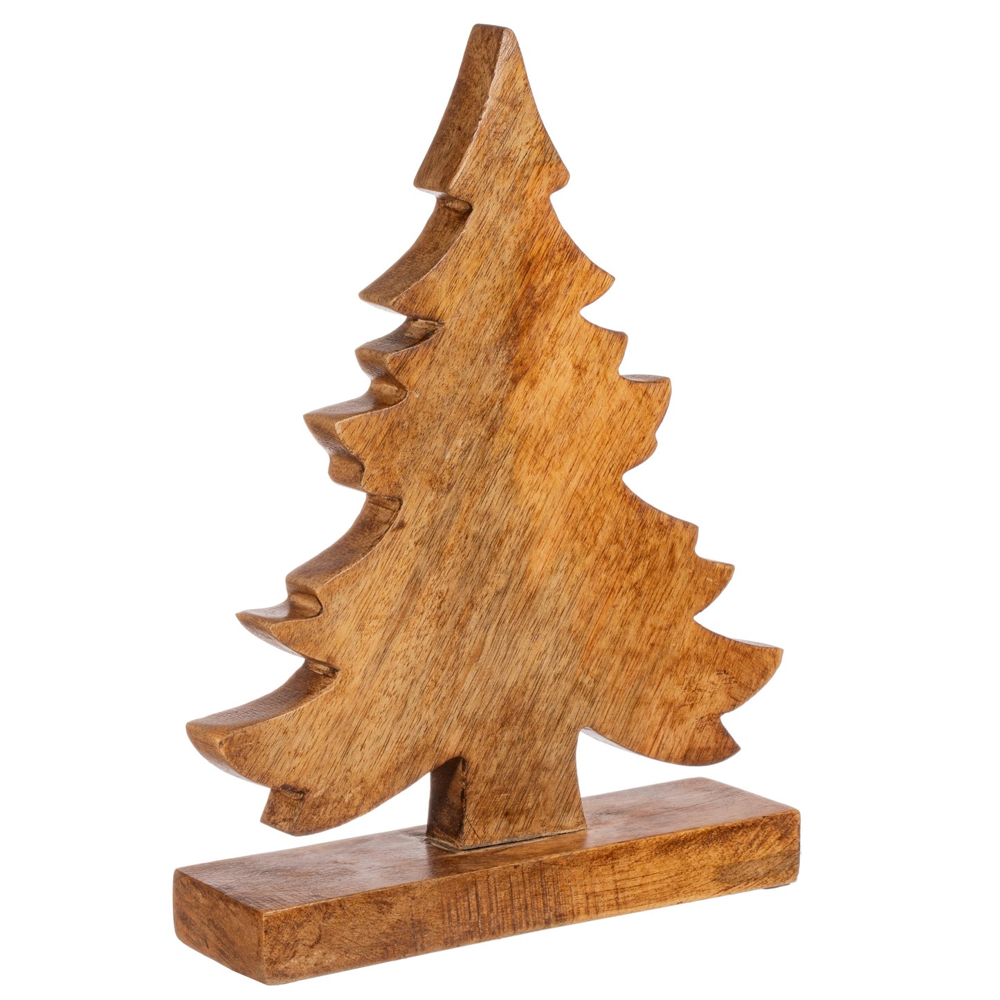 Natural Wood Standing Christmas Tree Decoration