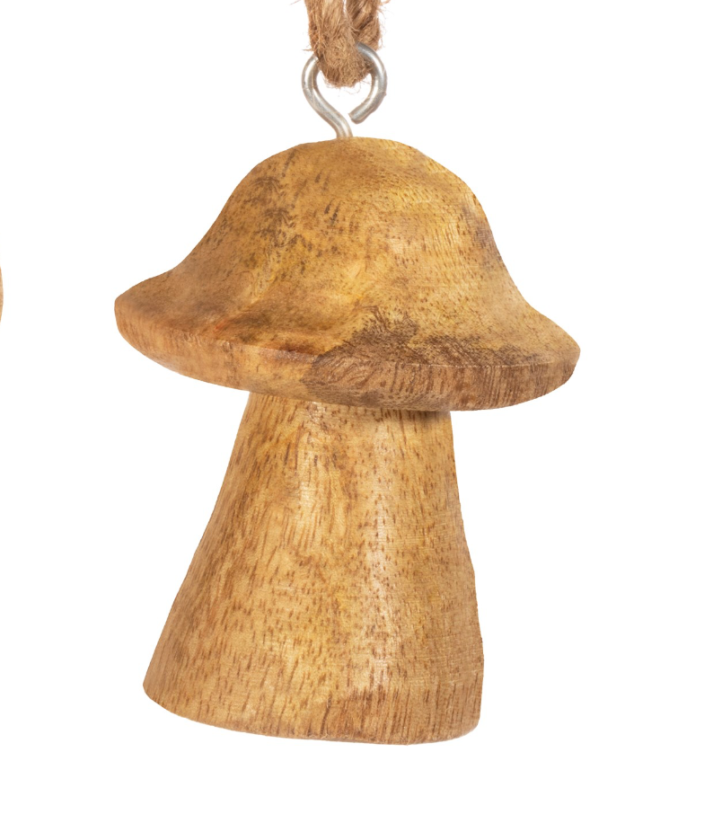 Natural Wood Mushroom Toadstool Christmas Tree Decorations