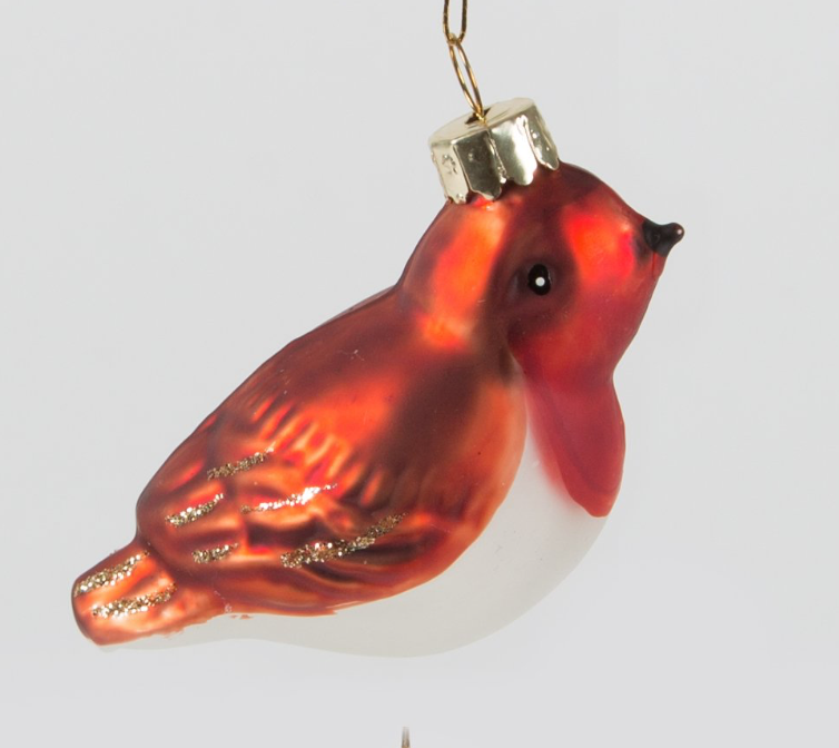 Glass British Birds Tree Decorations