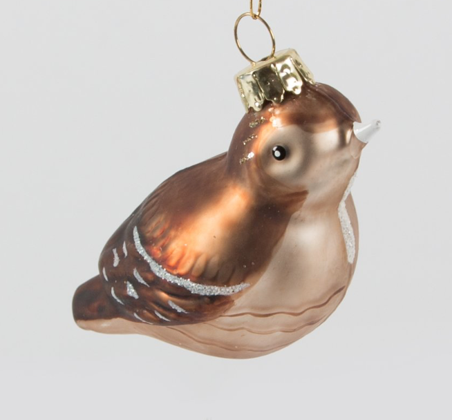 Glass British Birds Tree Decorations