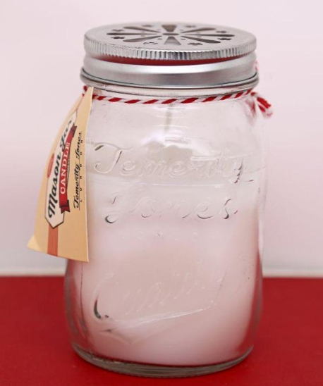 White Christmas Unscented Candle in Mason Jar