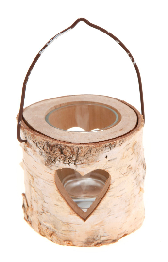 Small Heart Bark Tealight