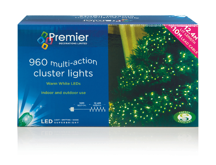 960 LED Warm White Cluster Lights