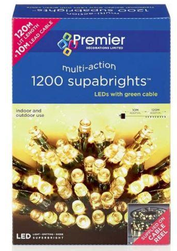 1200 White LED String Indoor & Outdoor Lights (120 metres)