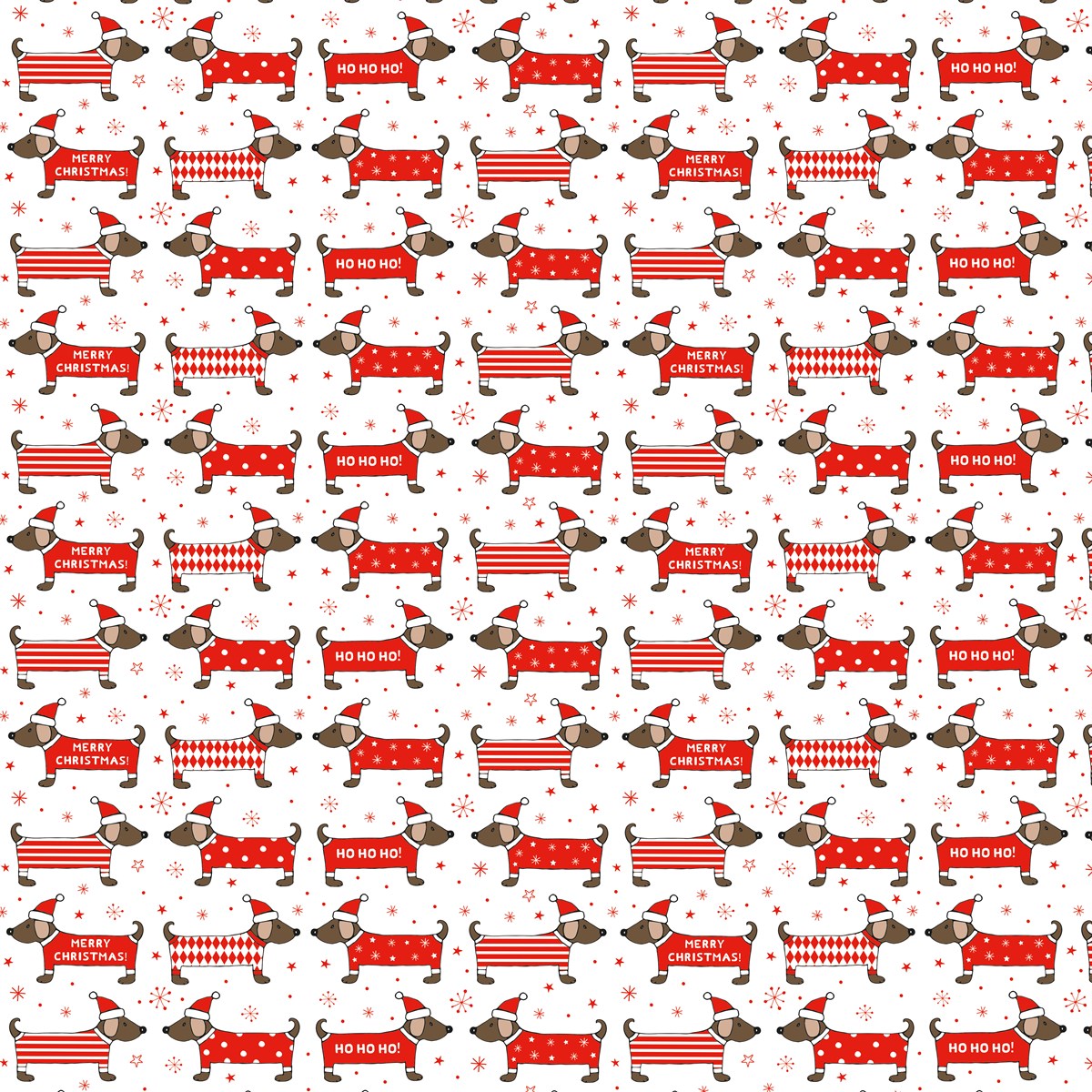Festive Dachshund Christmas Gift Wrap