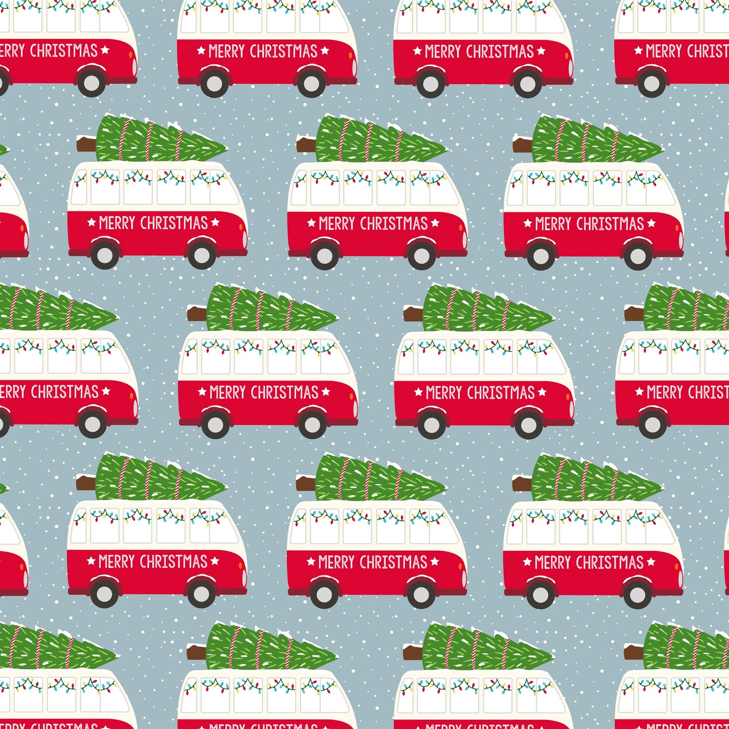 Festive Camper Van Christmas Gift Wrap