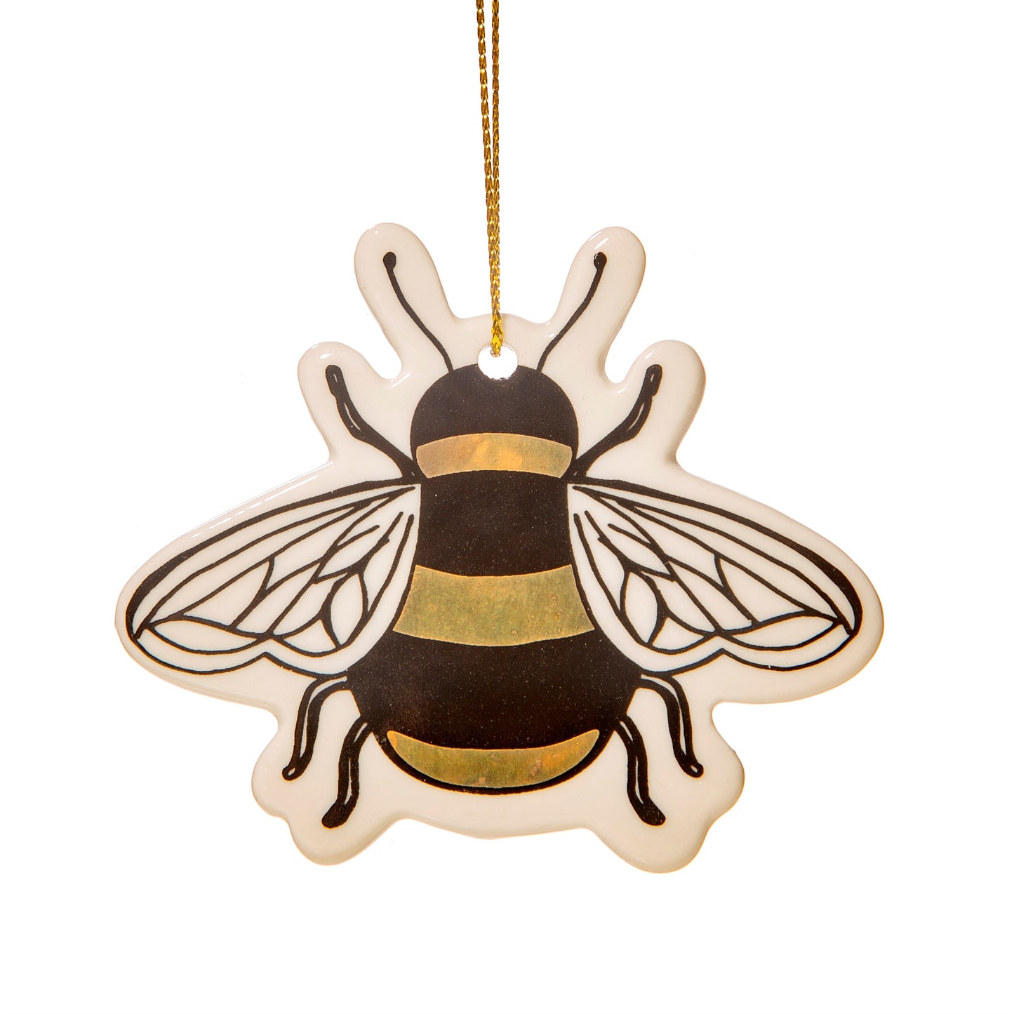 Bee Shaped Ceramic Christmas Tree Decoration