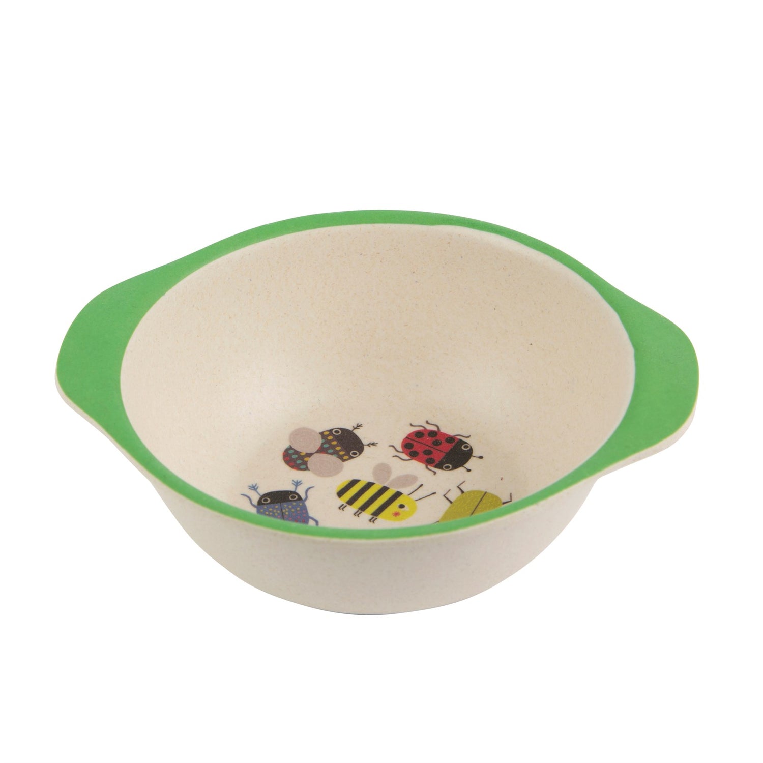 Explore nature with this gorgeous bamboo bowl featuring a fun 'busy bugs' design.