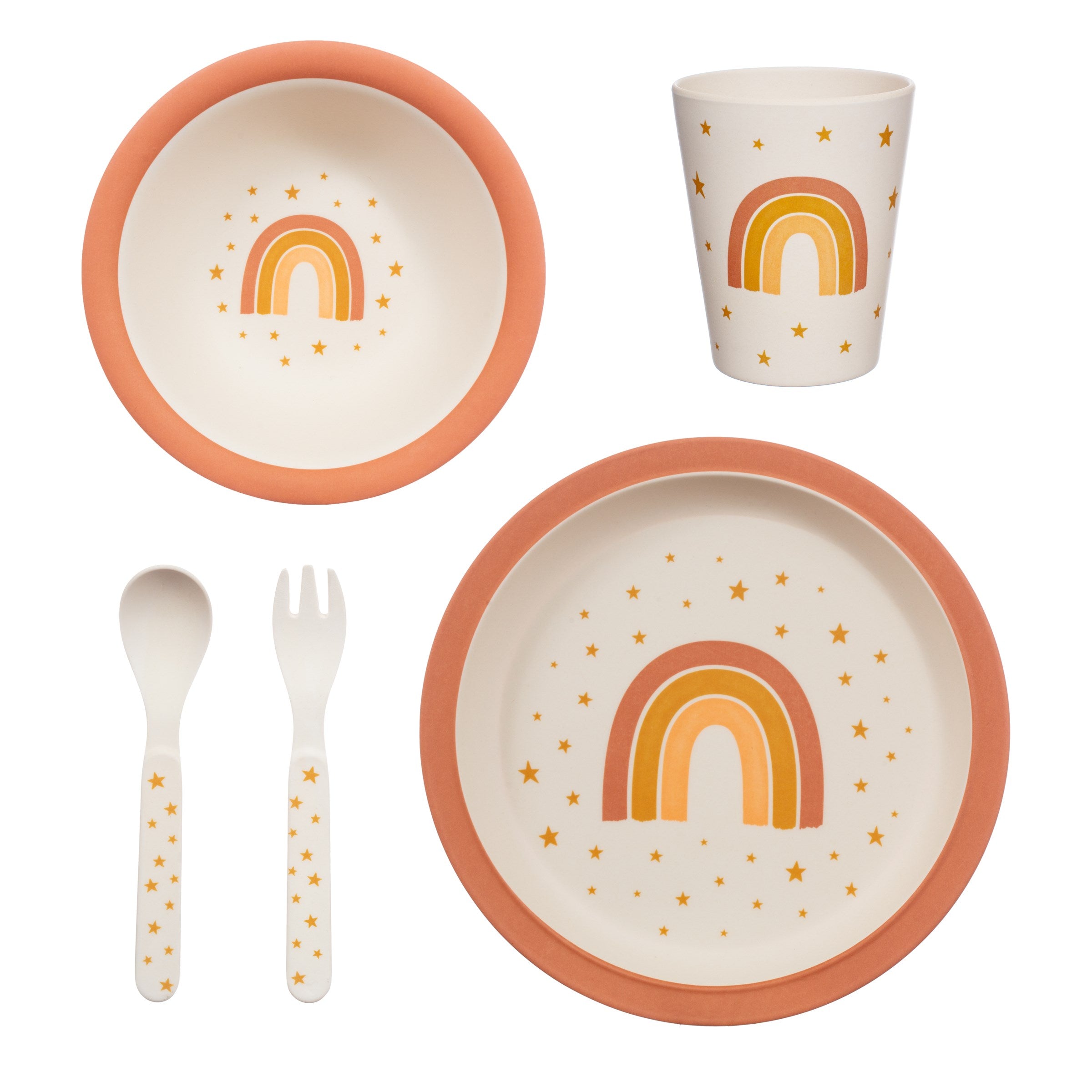 Earth Rainbow Bamboo Tableware Set Cirencester Christmas Trees