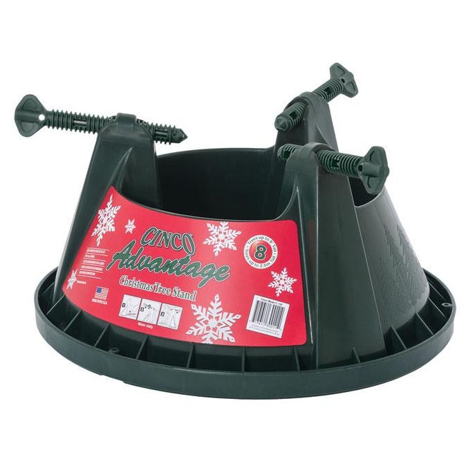 Classic Christmas tree stand the Cinco 8 is suitable for up to a 8ft tree, with secure bolts and holds water.