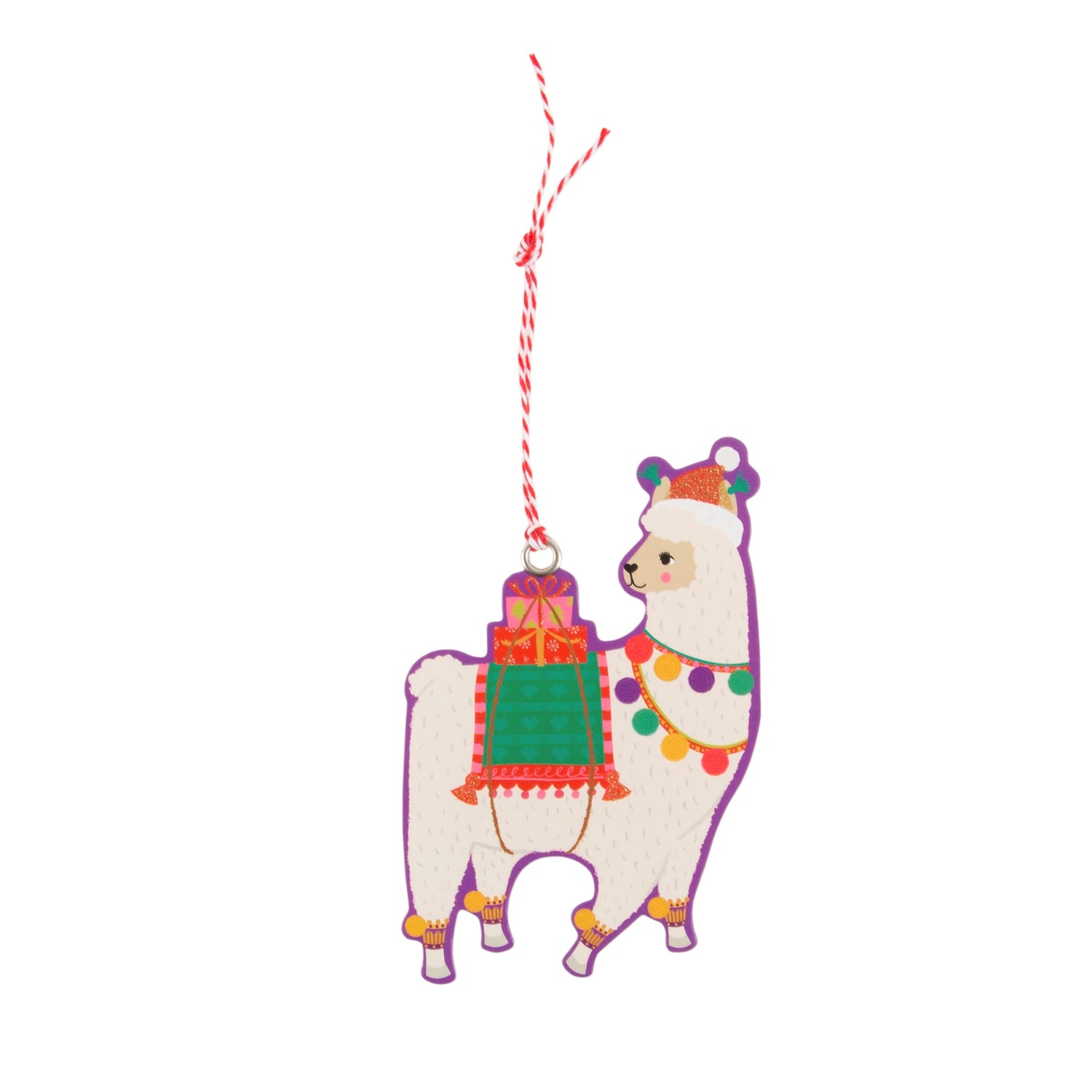 Pack of 6 Fa La La Llama Gift tags.