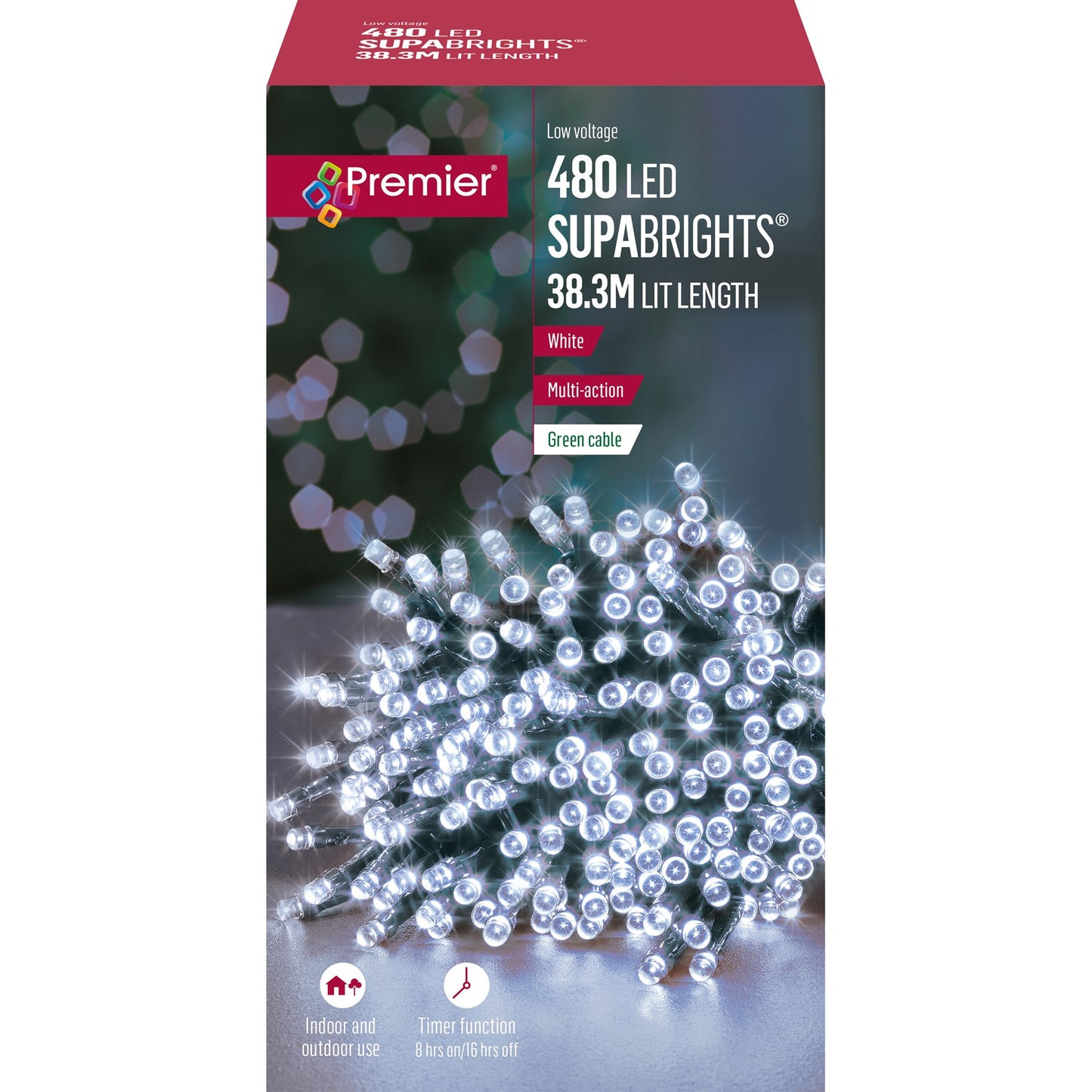 480 White LED Multi-Action Supabrights Indoor & Outdoor Lights