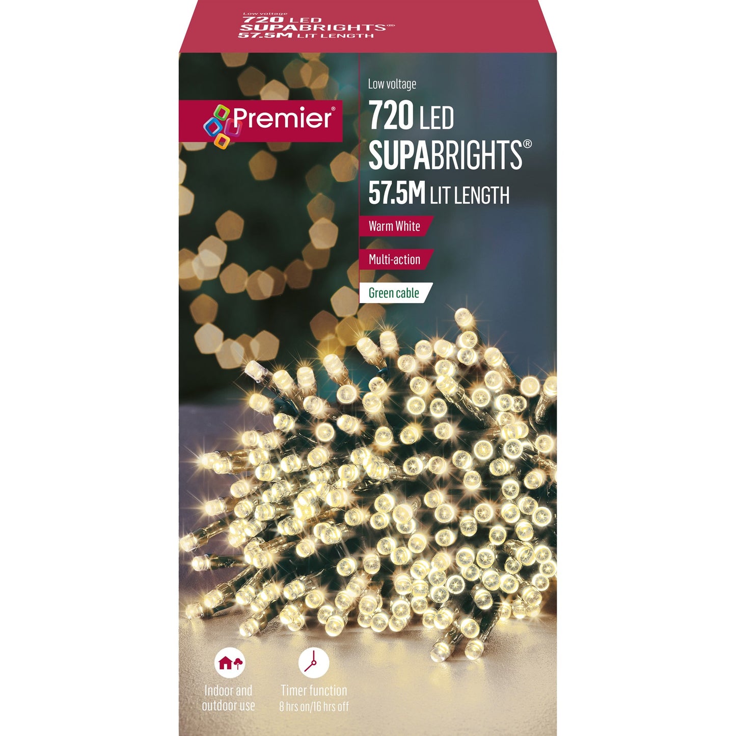 720 Warm White LED Multi-Action Supabrights Indoor & Outdoor Lights
