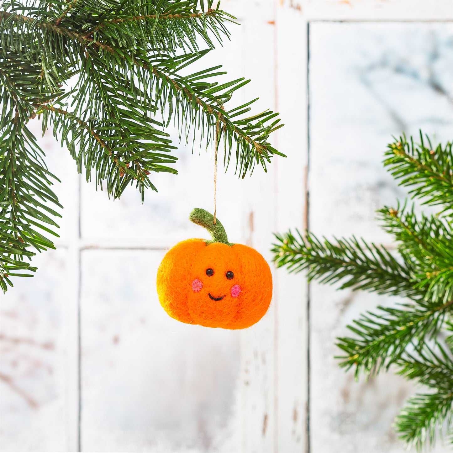 Felt Happy Pumpkin Christmas Tree Decoration