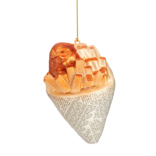 Fish & Chips Shaped Christmas Tree Decoration
