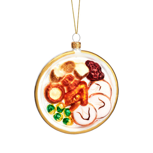 Christmas Dinner Glass Christmas Tree Decoration